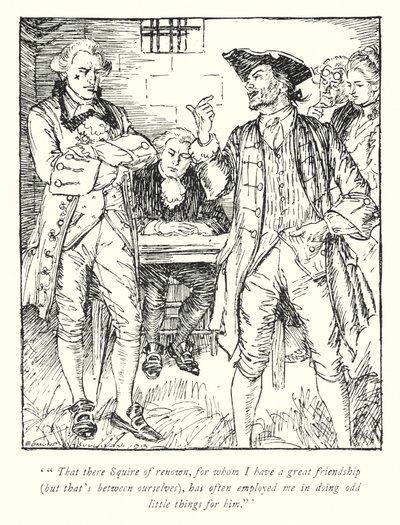 Kuvitus Oliver Goldsmithin teoksesta The Vicar of Wakefield (litho) tekijältä Edmund Joseph Sullivan