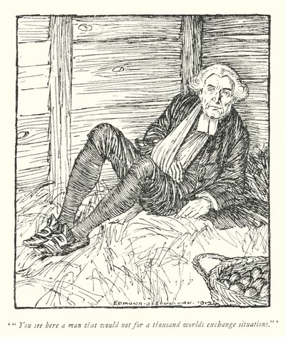 Kuvitus Oliver Goldsmithin teoksesta The Vicar of Wakefield (litho) tekijältä Edmund Joseph Sullivan