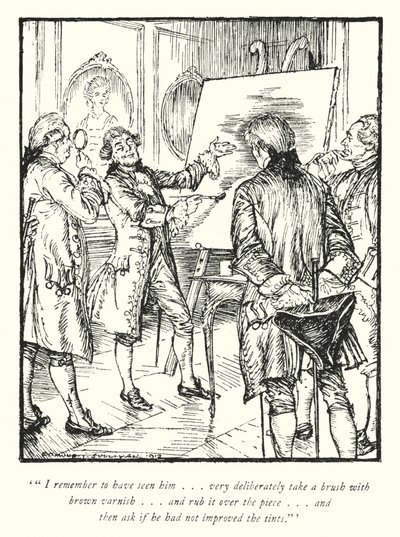 Kuvitus Oliver Goldsmithin teoksesta The Vicar of Wakefield (litho) tekijältä Edmund Joseph Sullivan