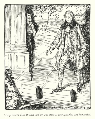 Kuvitus Oliver Goldsmithin teoksesta The Vicar of Wakefield (litho) tekijältä Edmund Joseph Sullivan