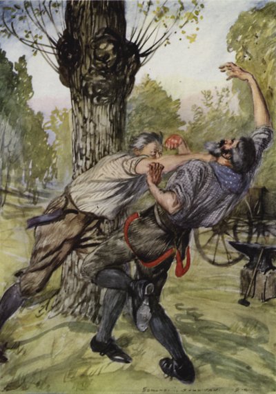 Isku jolla löin Tinkeriin tekijältä Edmund Joseph Sullivan