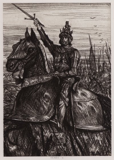 Kuningas Henrik V:n elämä (litho) tekijältä Edmund Joseph Sullivan