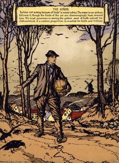 Kylväjä (väri litho) tekijältä Edmund Joseph Sullivan