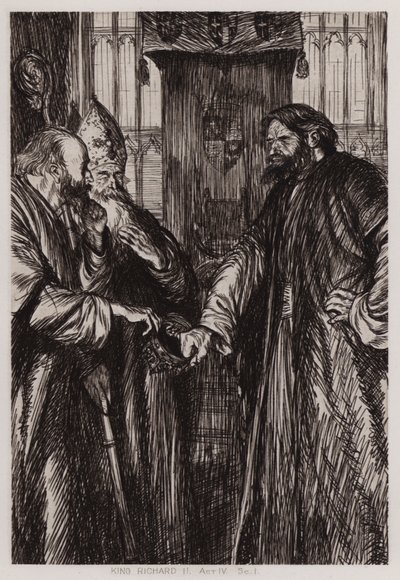 Kuningas Richard II:n tragedia, näytös IV, Sc 1 tekijältä Edmund Joseph Sullivan