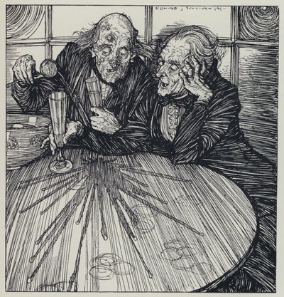 Tennyson, kuvitus reilun naisen unelmaan ja muita runoja tekijältä Edmund Joseph after Sullivan