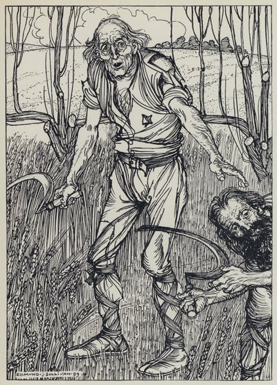 Tennyson, kuvitus reilun naisen unelmaan ja muita runoja tekijältä Edmund Joseph after Sullivan