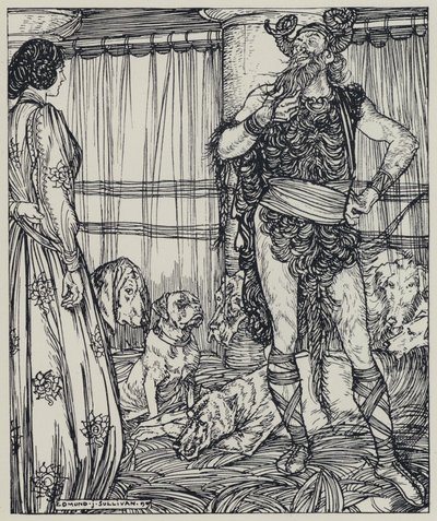 Tennyson, kuvitus reilun naisen unelmaan ja muita runoja tekijältä Edmund Joseph after Sullivan