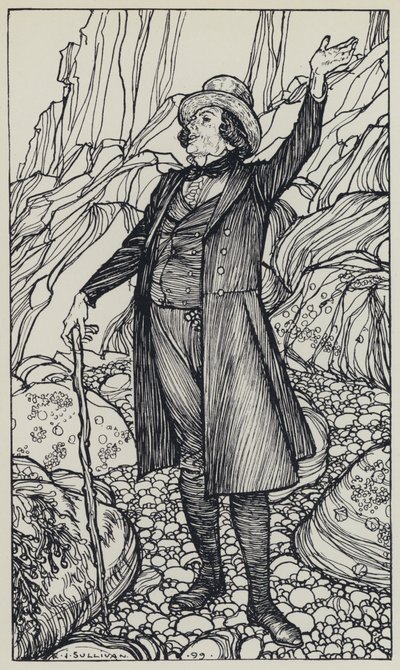 Tennyson, kuvitus reilun naisen unelmaan ja muita runoja tekijältä Edmund Joseph after Sullivan