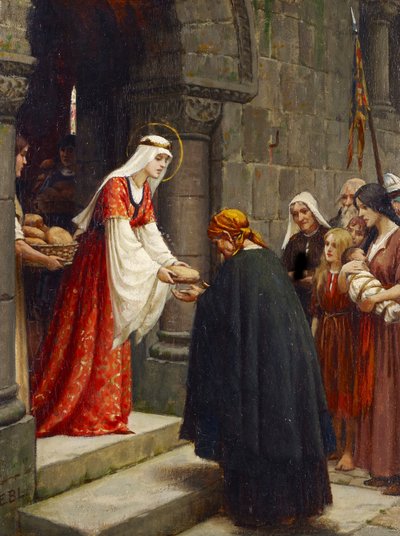 Unkarin Pyhän Elisabetin hyväntekeväisyysjärjestö tekijältä Edmund Leighton
