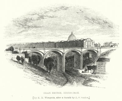 Dean Bridge, Edinburgh (kaiverrus) tekijältä Edmund Morison (after) Wimperis