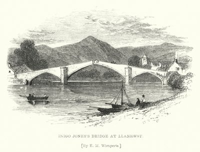 Inigo Jonesin silta Llanrwst (kaiverrus) tekijältä Edmund Morison (after) Wimperis