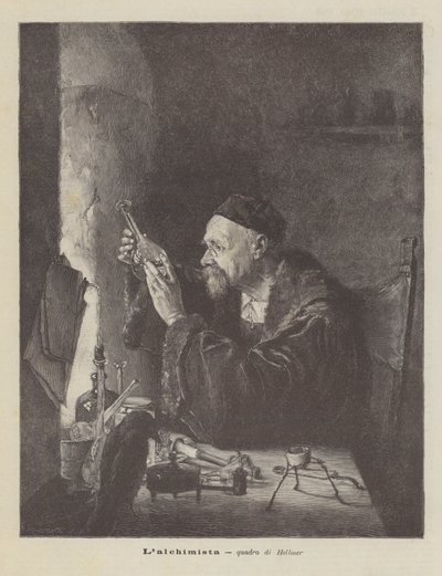 Lalkemisti, Hellmerin maalaus tekijältä Edmund Ritter von Hellmer