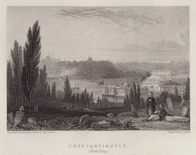 Konstantinopoli, Perasta (väri litho) tekijältä Edmund Thomas (after) Parris
