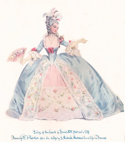 Ludvig XV:n hovin rouva, 1800-luku tekijältä Edmund Thomas Parris