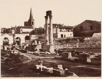 Theatre Romain a Arles (roomalainen teatteri Arlesissa),c. 1855 (kuva) tekijältä Edouard-Denis Baldus