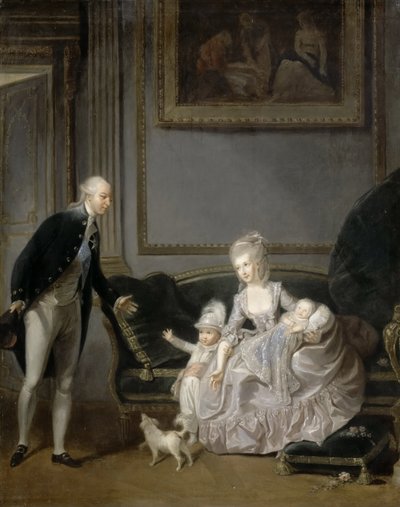 Louis Philippe Joseph dOrléansin perhe 1747-1793 Palais-Royalissa, 1776 tekijältä Edouard Cibot