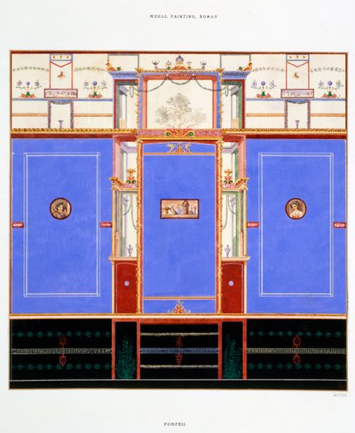 Seinäkoristeita, Dioskurien talo, Pompeji tekijältä Edouard Clerievanse