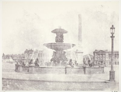 Suihkulähde, Place de la Concorde, Pariisi tekijältä Edouard-Denis Baldus