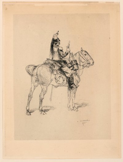 Metsästäjä hevosen selässä tekijältä Edouard Detaille