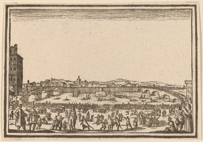 Ilotulitus Arnossa, Firenzessä tekijältä Edouard Eckman after Jacques Callot