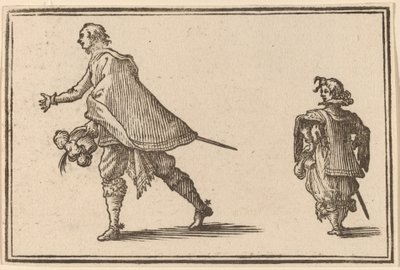 Gentleman ja hänen sivunsa tekijältä Edouard Eckman after Jacques Callot