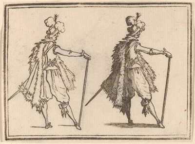 Herrasmies kepin kanssa tekijältä Edouard Eckman after Jacques Callot