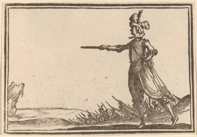 Armeijan komentaja jalkaisin tekijältä Edouard Eckman after Jacques Callot