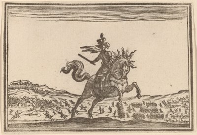 Armeijan komentaja hevosen selässä tekijältä Edouard Eckman after Jacques Callot