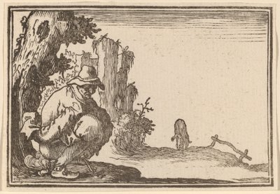 Talonpojan ulostaminen tekijältä Edouard Eckman after Jacques Callot