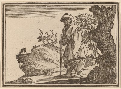 Talonpoika säkin kanssa tekijältä Edouard Eckman after Jacques Callot