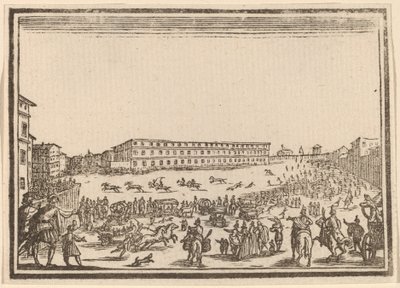 Piazza Porta al Pratolla tekijältä Edouard Eckman after Jacques Callot