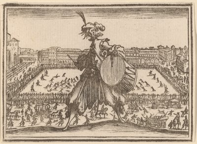 Piazza Santa Croce, Firenze tekijältä Edouard Eckman after Jacques Callot