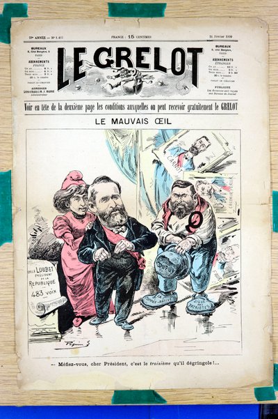 Kansi "" Le Grelot ", satiirinen väreissä tekijältä Edouard Guillaumin Pepin