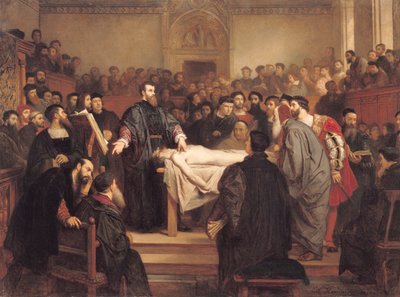 Andreas Vesalius (1514-64) Padovassa, 1859 tekijältä Edouard Jean Conrad Hamman