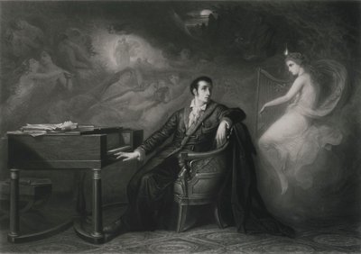 Weberin viimeinen ajatus, 1800-luvun puoliväli. tekijältä Edouard Jean Conrad Hamman
