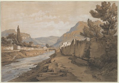 Neuve-joki Dardennen laakson päässä, 1800-luku. tekijältä Edouard Jean Marie Hostein