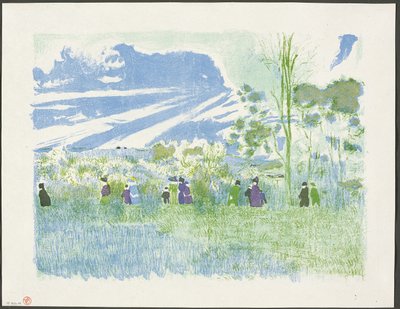 Across the Fields, levy kolme sarjasta Landscapes and Interiors (Maisemia ja sisätiloja) tekijältä Édouard Jean Vuillard