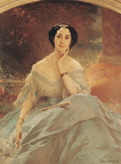 Hallez-Clapareden kreivitärren muotokuva, 1857 tekijältä Edouard Louis Dubufe