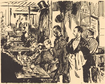 Kahvilassa tekijältä Édouard Manet
