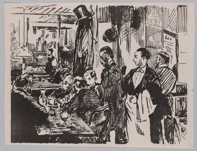 Kahvilassa tekijältä Édouard Manet