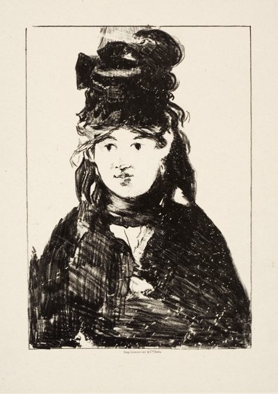 Berthe Morisot, n. 1872 tekijältä Édouard Manet