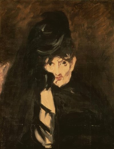 Berthe Morisot suruhatussa pitkällä hunnulla tekijältä Édouard Manet