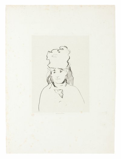 Berthe Morisot siluetissa tekijältä Édouard Manet