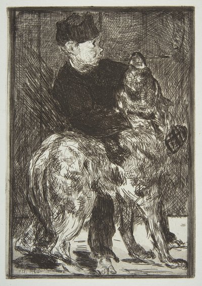 Poika ja koira, 1862. tekijältä Édouard Manet