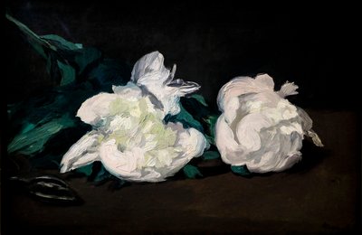 Valkoisten pionien ja oksasakset tekijältä Édouard Manet
