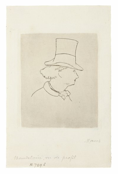 Charles Baudelaire, profiilissa II tekijältä Édouard Manet