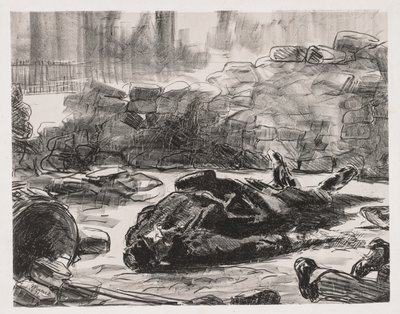 Sisällissotakohtaus Pariisin kunnassa, 1871. tekijältä Édouard Manet