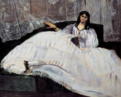 Dame mit Fächer tekijältä Édouard Manet