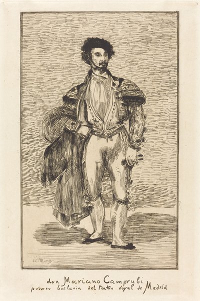 Don Mariano Camprubi (Tanssija) tekijältä Édouard Manet