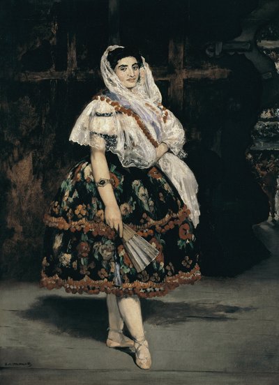 Täyspitkä muotokuva Lola de Valenciasta - öljy kankaalle tekijältä Édouard Manet